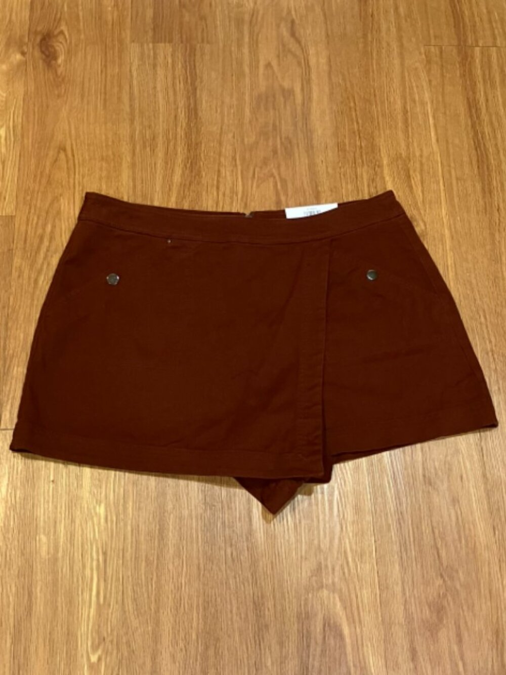 On 34th Women's Wrap-Front Skort Dark Bricks Size 16